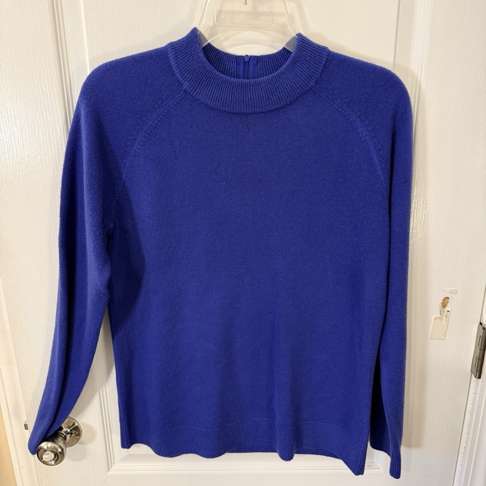 Women's‎ Blue Knit Petite Large Sweater Nouveaux Brand